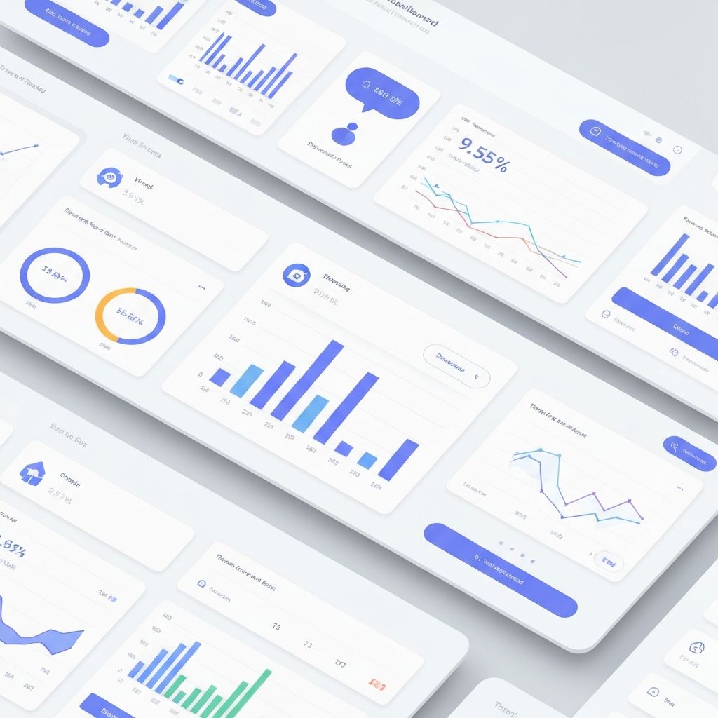 Interface de tableau de bord métier moderne - Développement CRM, planning et suivi chantier sur mesure
